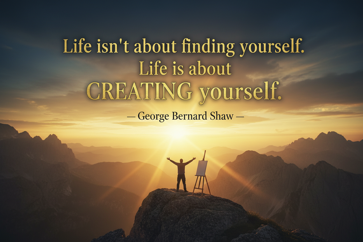 Life is about Creating Yourself — Quote Poster
